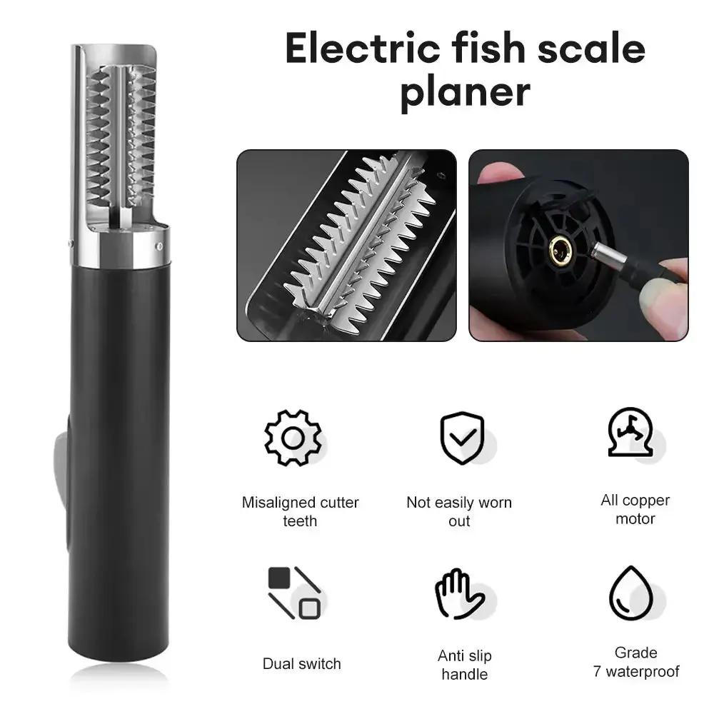 Electric Fish Scaler Remover Fish Cleaner Rechargeable Fishing Scalers Clean Scaler Scraper for Seafood Kitchen Tools