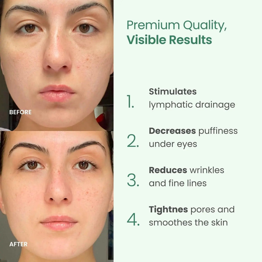 Jade Roller for Face and Gua Sha Facial Tools - Includes Real Jade Roller and Gua Sha Set - Certified Face Roller and Guasha for Your Skin Care Routine