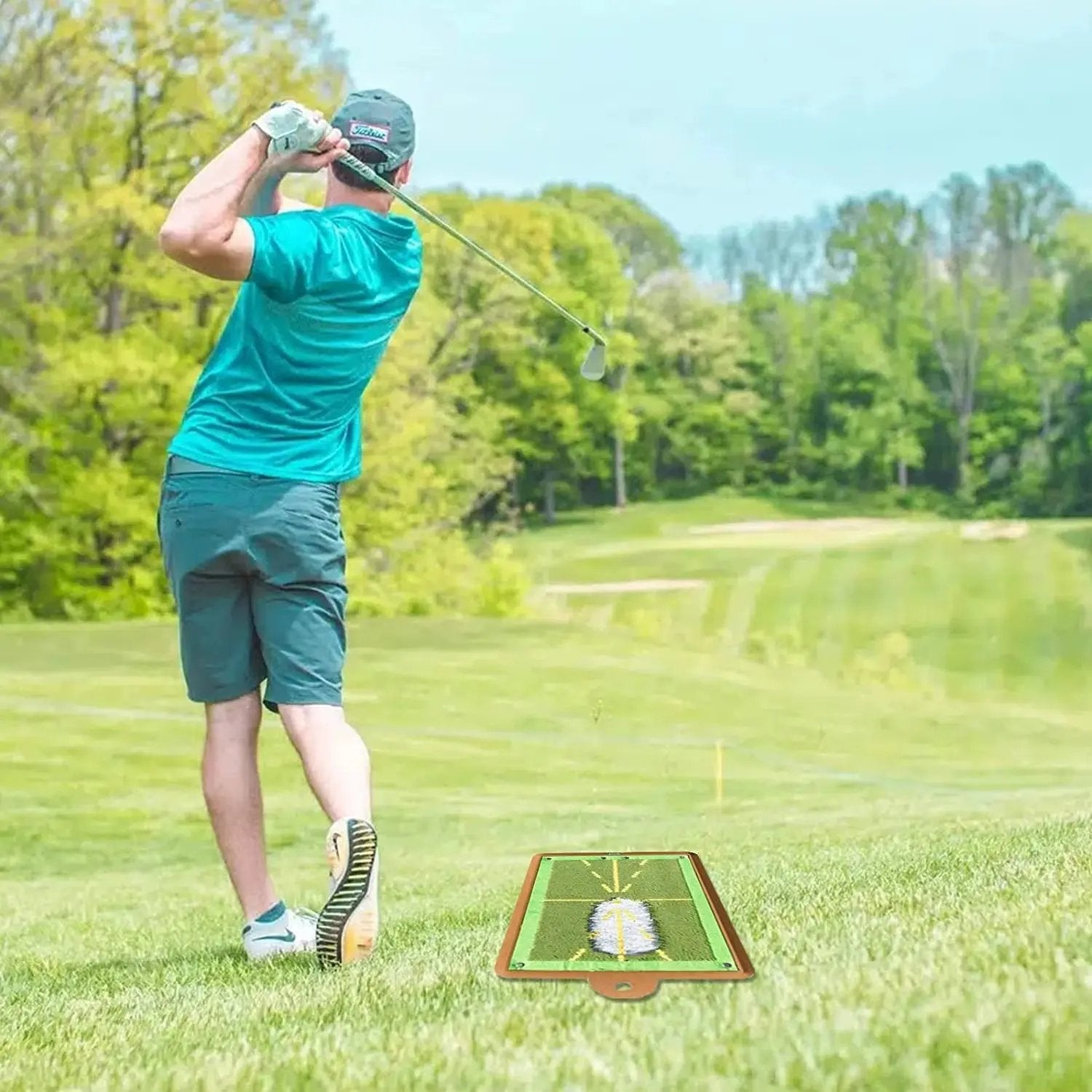 SwingPerfect Golf Training Mat – Portable Swing Detection & Impact Tracing Aid for Better Golf Shots