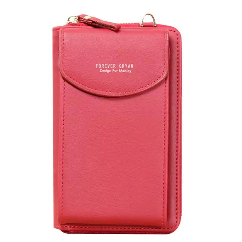 Elegance On-the-Go – Luxe PU Leather Crossbody Shoulder Bag with Phone & Card Organizer