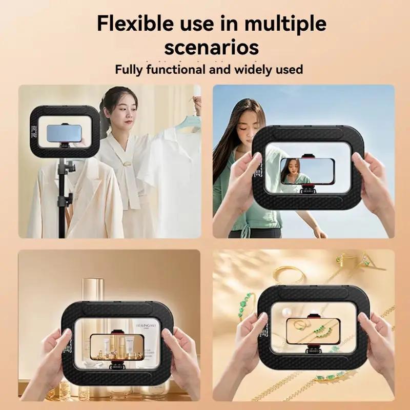 GlowPro Handheld LED Ring Light – Rechargeable Portable Fill Light for Perfect Selfies, Live Broadcasts & Photography