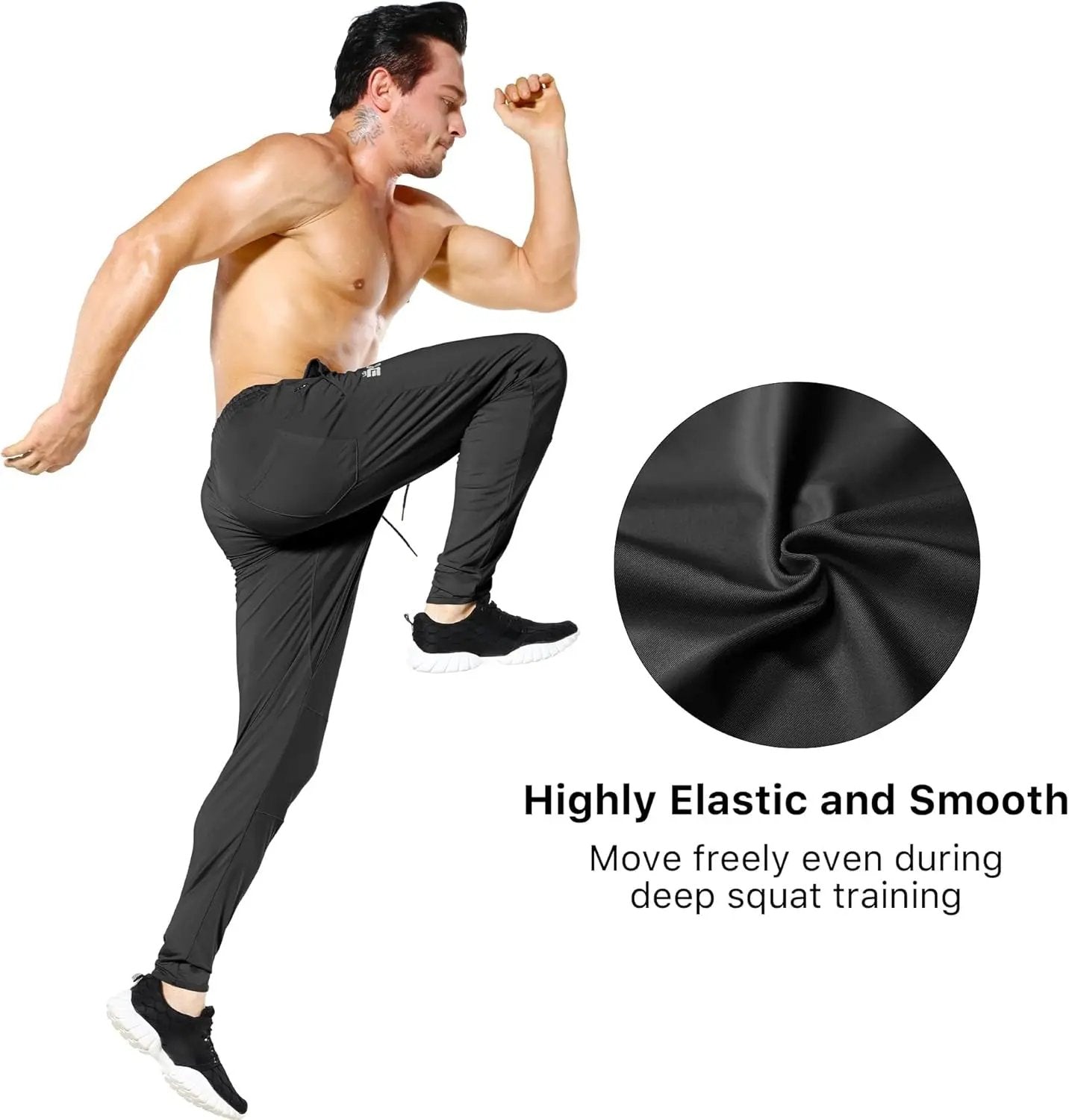 Mens Lightweight Gym Jogger Pants,Men'S Workout Sweatpants with Zip Pocket