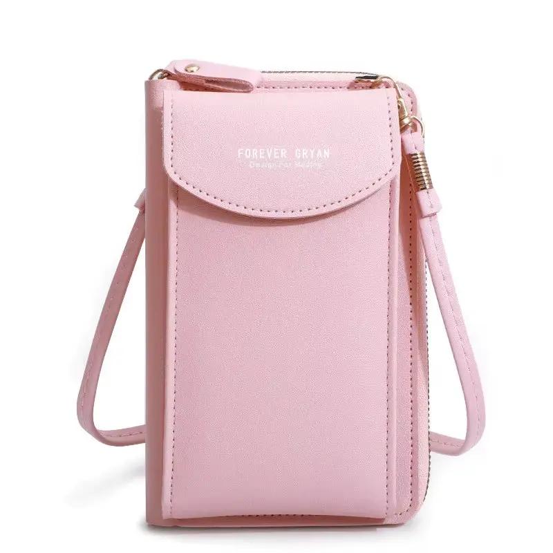 Elegance On-the-Go – Luxe PU Leather Crossbody Shoulder Bag with Phone & Card Organizer