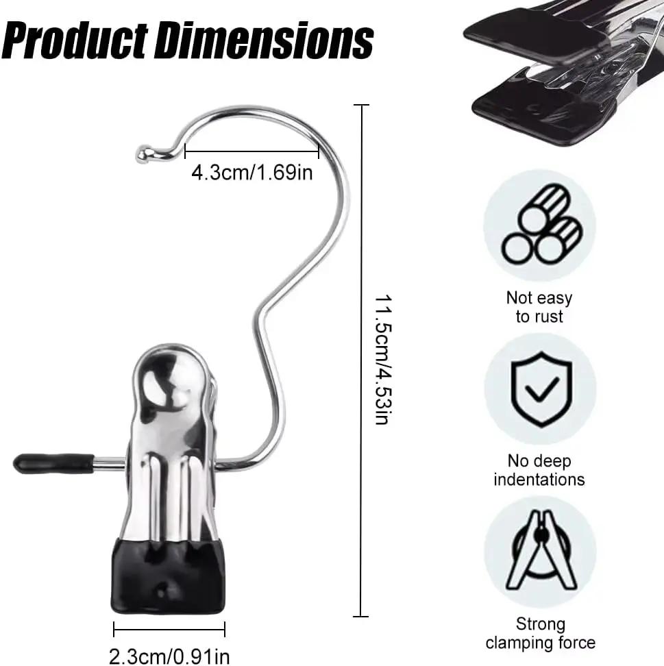 SpaceSaver 360° Rotating Boot Hanger – Portable & Space-Saving Stainless Steel Clip for Closet & Travel