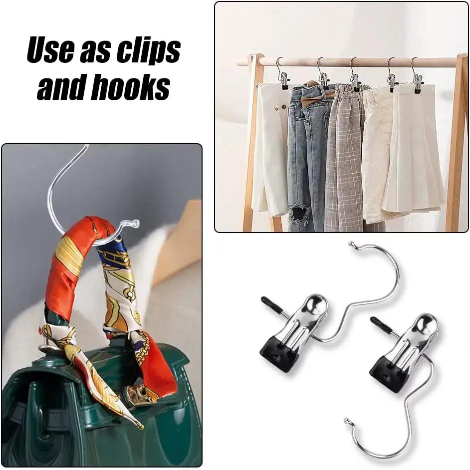 SpaceSaver 360° Rotating Boot Hanger – Portable & Space-Saving Stainless Steel Clip for Closet & Travel