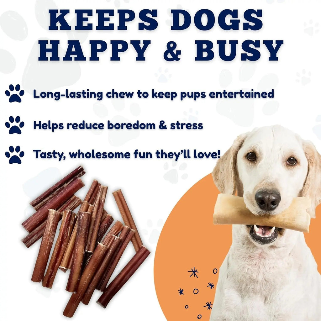 Bully Sticks 6 & 7 Inch Regular Size - Premium Bully Stick Dog Chews - Long Lasting Bully Sticks for Dogs - Best Bully Stick Dog Bone - No Hide Dog Chews