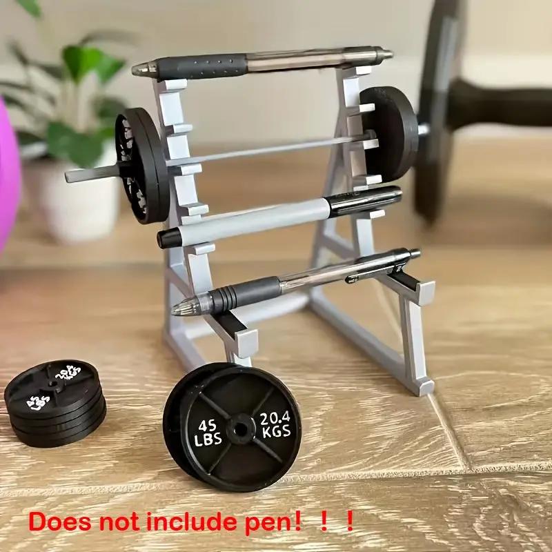 Barbell Pen Holder Gym Themed Desktop Pen Holder Office Stationery Storage Box Student Birthday Gift Desktop Decoration