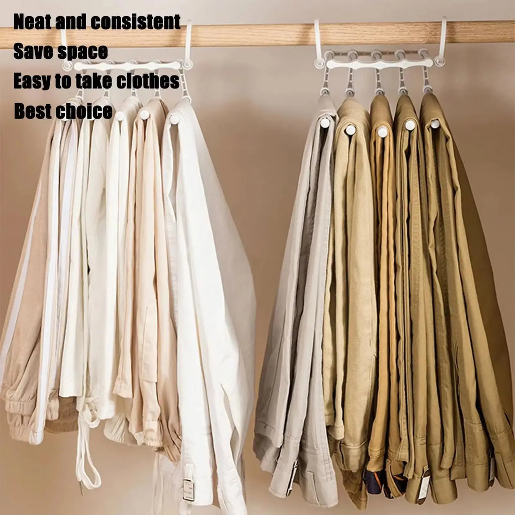 MaxiRack 5-in-1 Magic Trouser Rack – Stainless Steel Folding Pant & Tie Organizer for Closet & Wardrobe Storage
