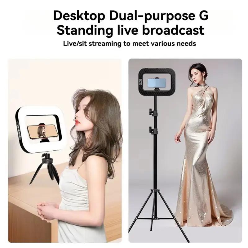 GlowPro Handheld LED Ring Light – Rechargeable Portable Fill Light for Perfect Selfies, Live Broadcasts & Photography