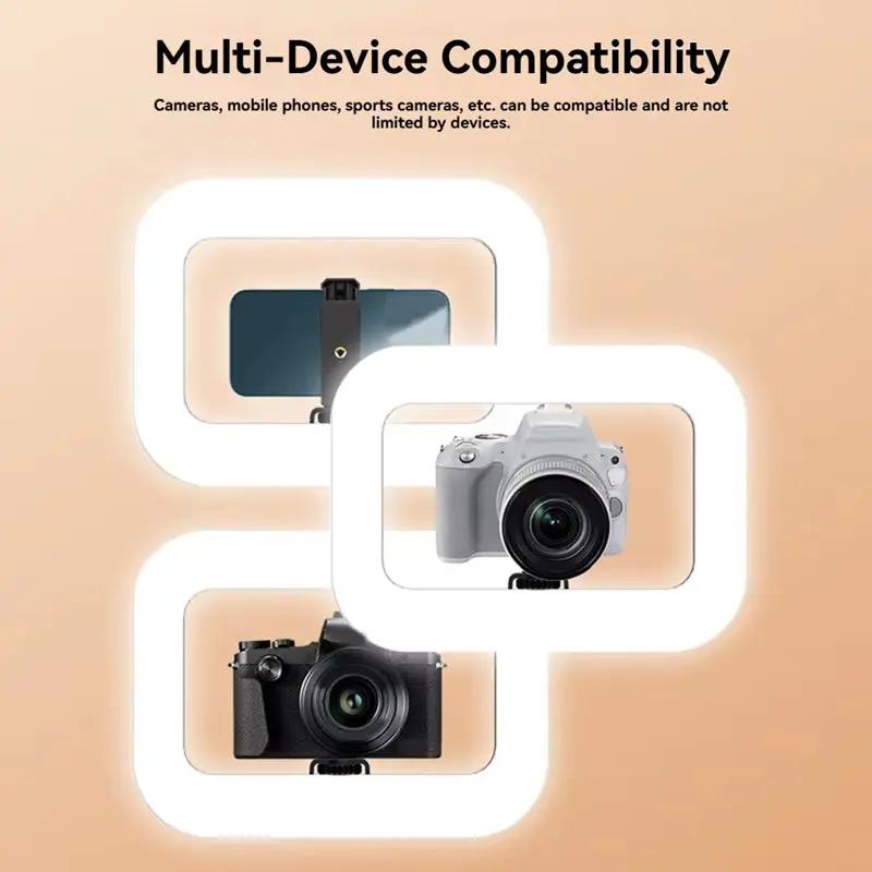 GlowPro Handheld LED Ring Light – Rechargeable Portable Fill Light for Perfect Selfies, Live Broadcasts & Photography