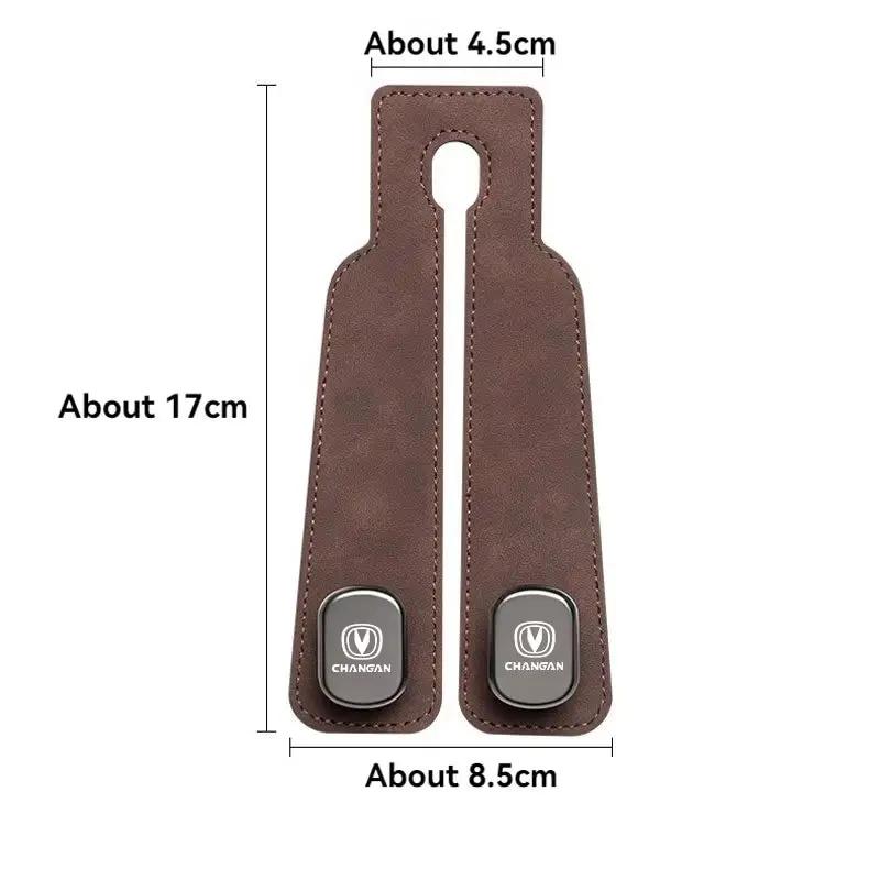 Luxury Suede Double Hook Organizer – Premium Rear Seat Backrest Hook for Changan CS Series & Eado