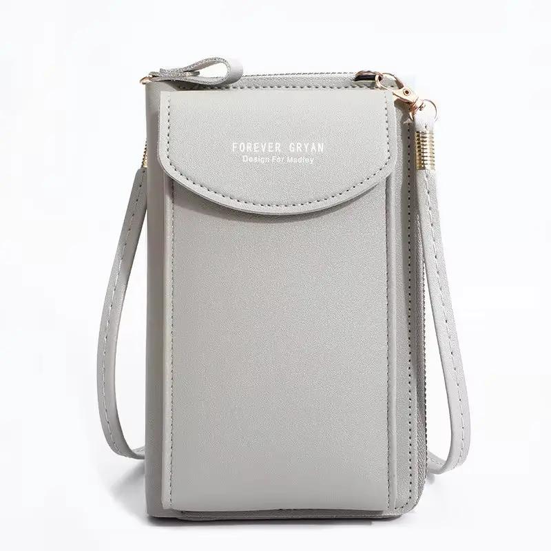 Elegance On-the-Go – Luxe PU Leather Crossbody Shoulder Bag with Phone & Card Organizer