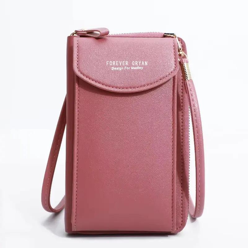 Elegance On-the-Go – Luxe PU Leather Crossbody Shoulder Bag with Phone & Card Organizer