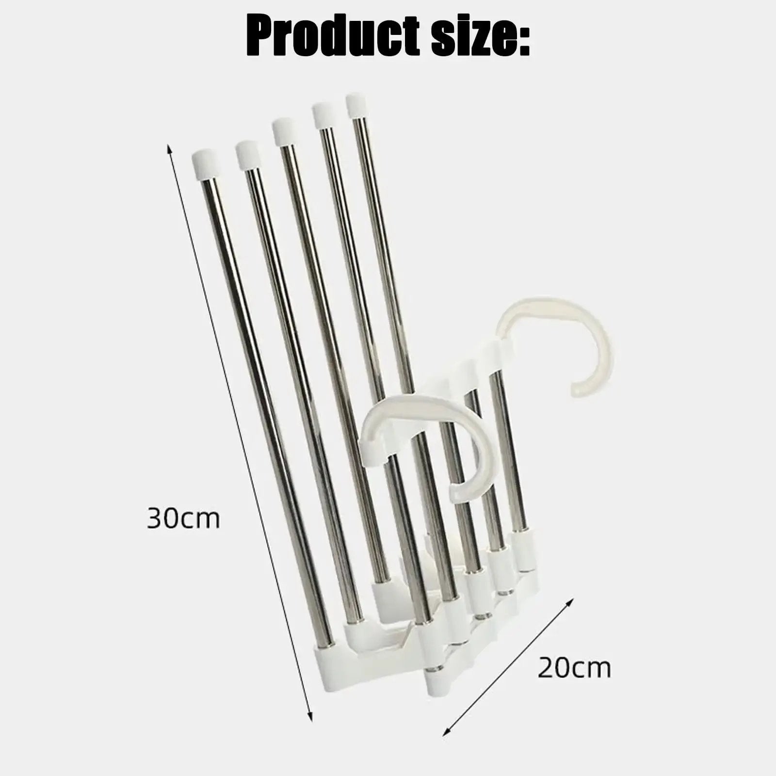 MaxiRack 5-in-1 Magic Trouser Rack – Stainless Steel Folding Pant & Tie Organizer for Closet & Wardrobe Storage