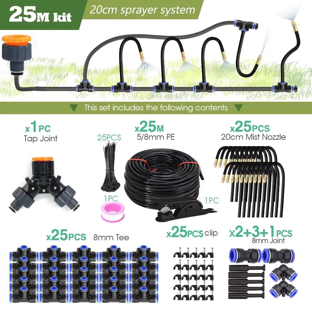DIY 30M-5M Universal Sprayer Kit – Patio Misting & Cooling System for Garden Irrigation