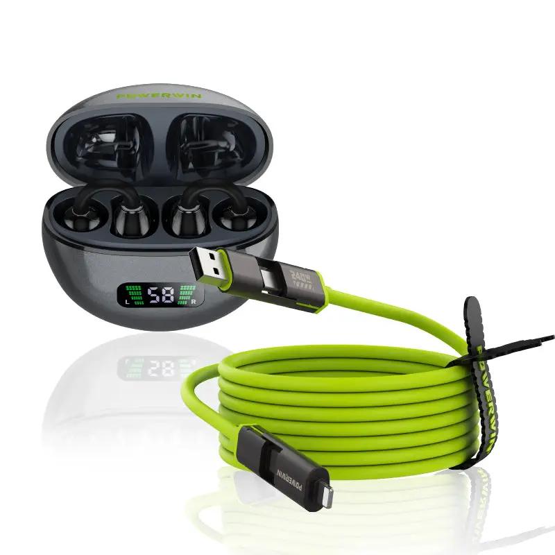 Powerwin TWS01 Bluetooth 5.4 Open-Ear Earphones + PWC240 240W 4-in-1