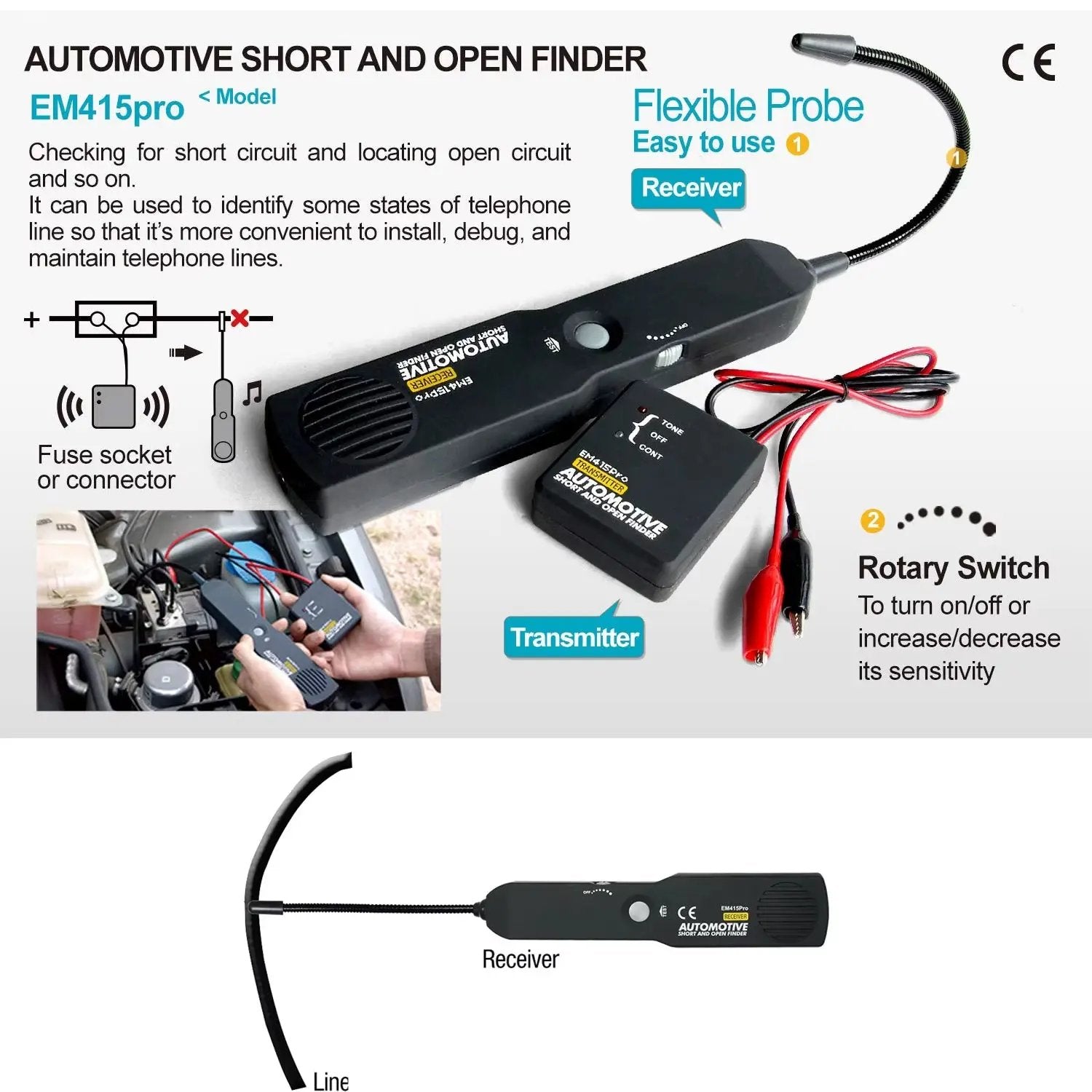 WireTrace EM415PRO – Automotive Short Circuit & Open Finder Diagnostic Tool